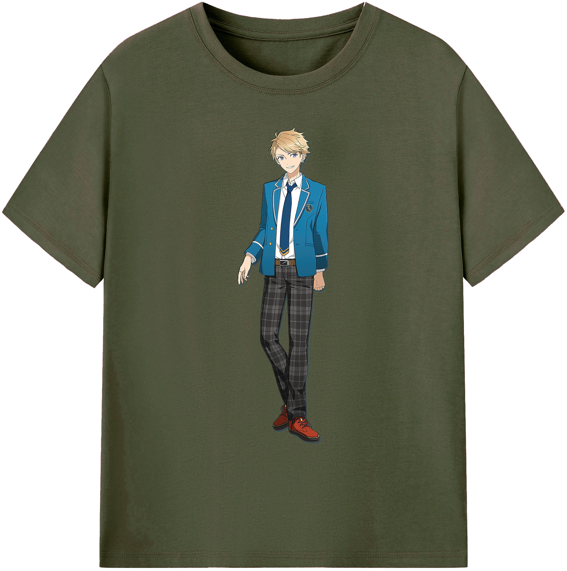（画像用） あんさんぶるスターズ! Ensemble Stars 綿100％ メンズ半袖Tシャツ｜肌触りやわらか＆通気性